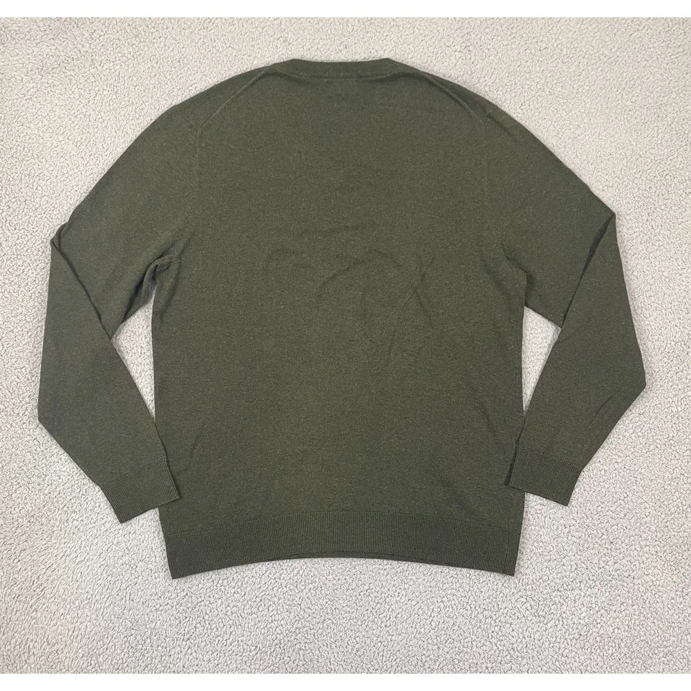 Old Navy V-Neck Sweater Men XL Olive Preppy Long Sleeve Pullover